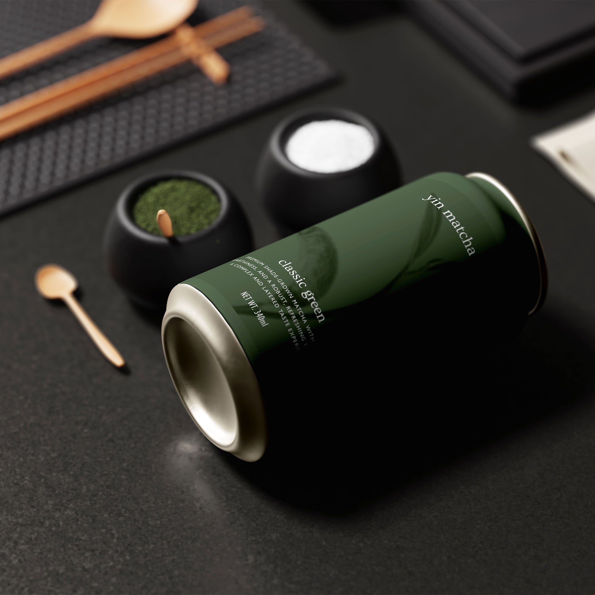 karolina krol studio yin matcha shade grown green tea natural eco friendly organic branding packaging design
