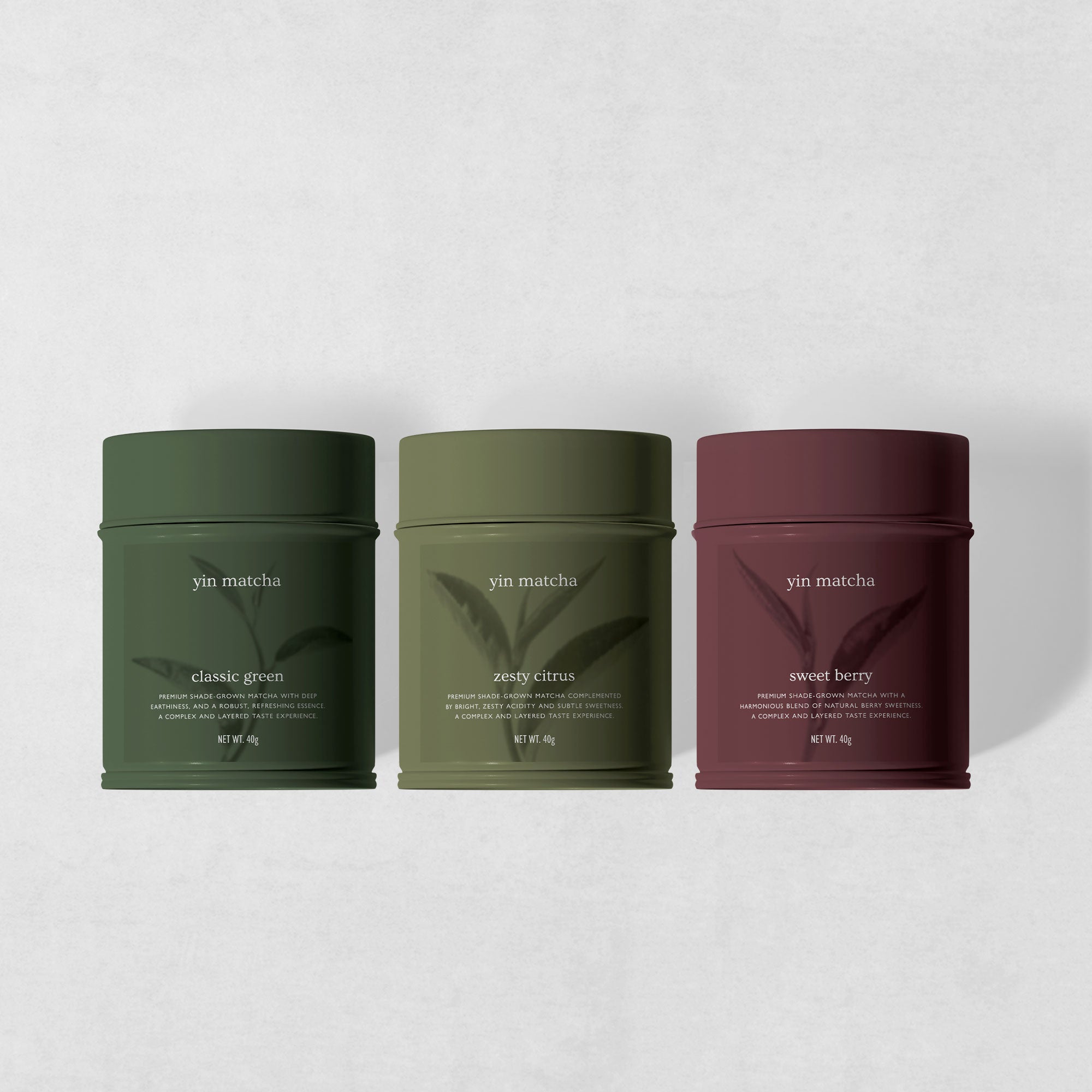 karolina krol studio yin matcha shade grown green tea organic branding tin packaging design
