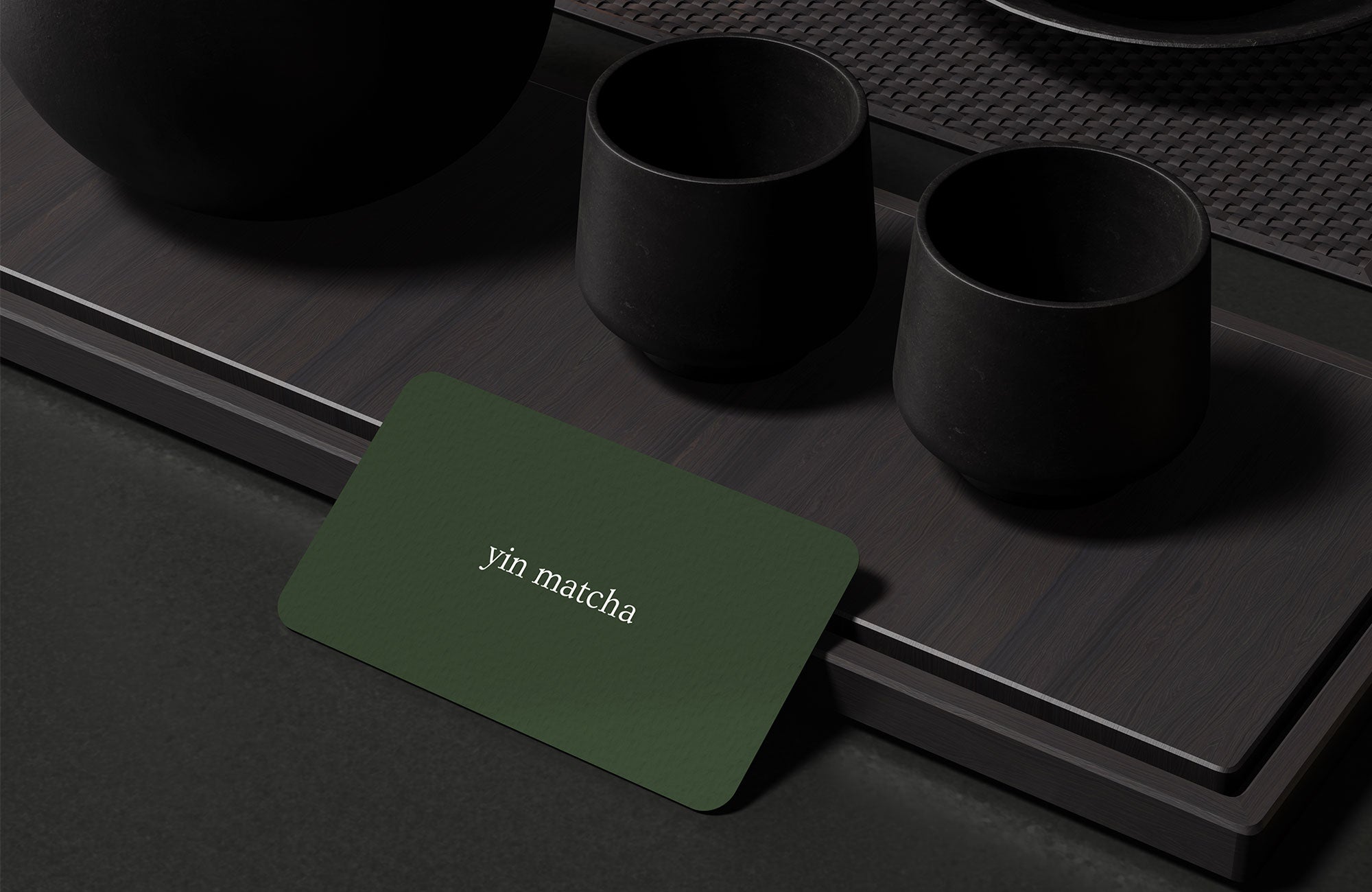 karolina krol studio yin matcha shade grown green tea organic minimalistic elegant branding design
